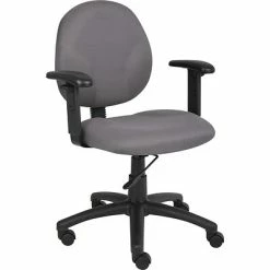 Cheapest 👍 Task Chairs Boss Diamond Task Chair W/ Adjustable Arms, Grey (B9091-GY) ✔️