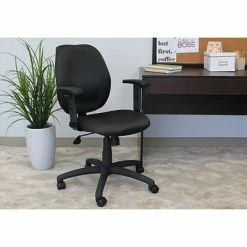 Wholesale 😉 Task Chairs Boss Mid-Back Task Chair With Adjustable Arms, Black (B1014-BK) ✨ -Office Chairs Online store unnamed file 3830