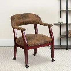 Flash Sale ⌛ Executive/Managerial Chairs Flash Furniture Bomber Mid Back Luxurious Conference Chair With Casters, Jacket Brown 🛒 -Office Chairs Online store unnamed file 3861