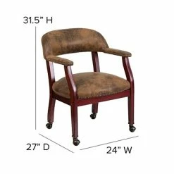 Flash Sale ⌛ Executive/Managerial Chairs Flash Furniture Bomber Mid Back Luxurious Conference Chair With Casters, Jacket Brown 🛒 -Office Chairs Online store unnamed file 3865