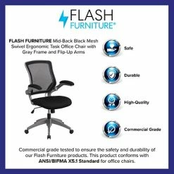 Flash Sale ✨ Task Chairs Flash Furniture Mesh Task Chair, Black (BL-ZP-8805-BK-GG) 🎉 -Office Chairs Online store unnamed file 3892