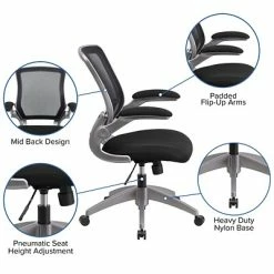 Flash Sale ✨ Task Chairs Flash Furniture Mesh Task Chair, Black (BL-ZP-8805-BK-GG) 🎉 -Office Chairs Online store unnamed file 3893