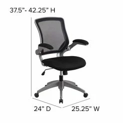 Flash Sale ✨ Task Chairs Flash Furniture Mesh Task Chair, Black (BL-ZP-8805-BK-GG) 🎉 -Office Chairs Online store unnamed file 3894