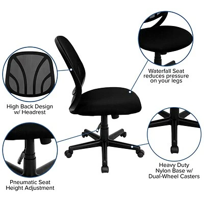 Cheapest 💯 Task Chairs Flash Furniture Y-GO Mesh Task Chair, Black (GO-WY-05-GG) 🤩 8 Cheapest 💯 Task Chairs Flash Furniture Y-GO Mesh Task Chair, Black (GO-WY-05-GG) 🤩 - Image 6
