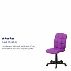 Promo 🎁 Task Chairs Flash Furniture Mid-Back Quilted Vinyl Task Chair, Purple 👏 -Office Chairs Online store unnamed file 3915