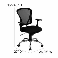 Cheapest 😉 Task Chairs Flash Furniture Mesh Task Chair, Gray And Black (H-8369F-BLK-GG) 🌟 -Office Chairs Online store unnamed file 3955