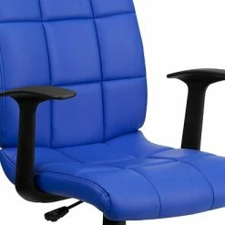 Promo 😉 Task Chairs Flash Furniture Mid-Back Quilted Vinyl Task Chair With Nylon Arms, Blue (GO16911BLUEA) 🛒 -Office Chairs Online store unnamed file 3966