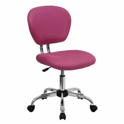 Best deal 🎉 Task Chairs Flash Furniture Mid Back Mesh Task Chair With Chrome Base, Pink 🛒