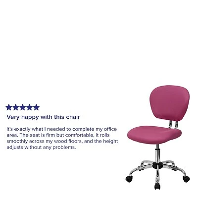 Best deal ๐ Task Chairs Flash Furniture Mid Back Mesh Task Chair With Chrome Base, Pink ๐ 7 Best deal ๐ Task Chairs Flash Furniture Mid Back Mesh Task Chair With Chrome Base, Pink ๐ - Image 5