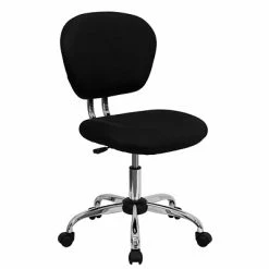 Brand new 🥰 Task Chairs Flash Furniture Mid Back Mesh Task Chair With Chrome Base, Black ⌛