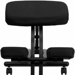 Outlet 😉 Task Chairs Flash Furniture Fabric Ergonomic Kneeling Chair With Black Frame, Black 🎁 -Office Chairs Online store unnamed file 4101