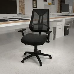 Budget 😉 Task Chairs Flash Furniture High-Back Mesh Swivel Task Chair With Triple Paddle Control, Black (HL0017) 😉 -Office Chairs Online store unnamed file 4103
