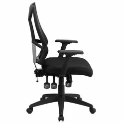 Budget 😉 Task Chairs Flash Furniture High-Back Mesh Swivel Task Chair With Triple Paddle Control, Black (HL0017) 😉 -Office Chairs Online store unnamed file 4110