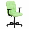Deals ⌛ Task Chairs Flash Furniture Mid-Back Quilted Vinyl Task Chair With Nylon Arms, Green (GO16911GREENA) 😍 -Office Chairs Online store unnamed file 4144