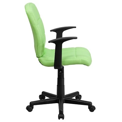 Deals โ Task Chairs Flash Furniture Mid-Back Quilted Vinyl Task Chair With Nylon Arms, Green (GO16911GREENA) ๐ 8 Deals โ Task Chairs Flash Furniture Mid-Back Quilted Vinyl Task Chair With Nylon Arms, Green (GO16911GREENA) ๐ - Image 6