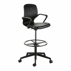 Brand new 🔔 Task Chairs Safco® Shell™ Vinyl Upholstered Extended-Height Chair, Black (7014BL) 💯
