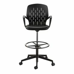 Brand new 🔔 Task Chairs Safco® Shell™ Vinyl Upholstered Extended-Height Chair, Black (7014BL) 💯 -Office Chairs Online store unnamed file 4162