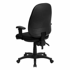 Promo 🥰 Task Chairs Flash Furniture Mid-Back Fabric Task Chair, Adjustable Arms, Black (BT661BK) 🔥 -Office Chairs Online store unnamed file 4187