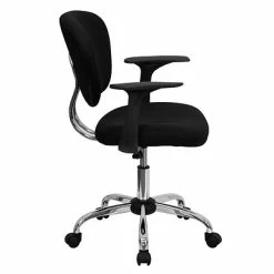 Best Sale 🌟 Task Chairs Flash Furniture Mid Back Mesh Task Chair With Arms And Chrome Base, Black 🔥 -Office Chairs Online store unnamed file 4218