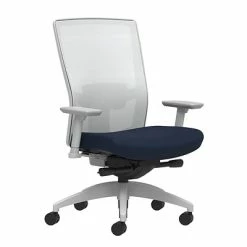 New 🌟 Union & Scale Task Chairs Union & Scale Workplace2.0™ Fabric Task Chair, Navy, Adjustable Lumbar, 2D Arms, Advanced Synchro-Tilt (53551) 😀