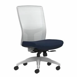 Hot Sale 😀 Union & Scale Task Chairs Union & Scale Workplace2.0™ Fabric Task Chair, Navy, Integrated Lumbar, Armless, Synchro-Tilt W/Seat Slide Seat Control (53510) 😀