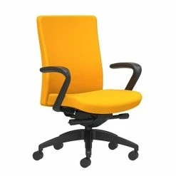 Coupon 👍 Union & Scale Task Chairs Union & Scale Workplace2.0™ Task Chair Upholstered, Fixed Arms, Goldenrod Fabric, Synchro Tilt Seat Slide (54185) ⭐