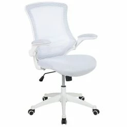 Cheap 🔥 Office Chairs Flash Furniture Ergonomic Mesh Swivel Mid-Back Task Office Chair, White (BLX5MWHWH) 🔔