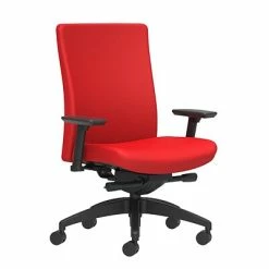 Promo ✔️ Union & Scale Task Chairs Union & Scale Workplace2.0™ Task Chair Upholstered 2D, Adjustable Arms, Ruby Fabric, Synchro Tilt Seat Slide (54180) 😉