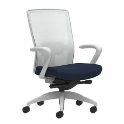 Cheap ❤️ Union & Scale Task Chairs Union & Scale Workplace2.0™ Fabric Task Chair, Navy, Adjustable Lumbar, Fixed Arms, Advanced Synchro-Tilt Seat Control (53595) 🥰