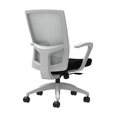 New 😍 Union & Scale Task Chairs Union & Scale Workplace2.0™ Fabric Task Chair, Black, Integrated Lumbar, Fixed Arms, Synchro-Tilt W/ Seat Slide Control (53526) 🤩 4 New 😍 Union & Scale Task Chairs Union & Scale Workplace2.0™ Fabric Task Chair, Black, Integrated Lumbar, Fixed Arms, Synchro-Tilt W/ Seat Slide Control (53526) 🤩 - Image 2