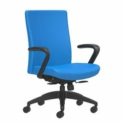 Discount 🥰 Union & Scale Task Chairs Union & Scale Workplace2.0™ Task Chair Upholstered, Fixed Arms, Cobalt Fabric, Synchro Tilt (54151) 🛒