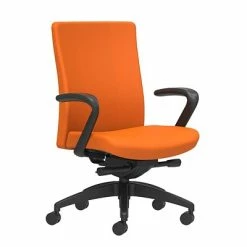 Wholesale 😉 Union & Scale Task Chairs Union & Scale Workplace2.0™ Task Chair Upholstered, Fixed Arms, Apricot Fabric, Synchro Tilt Seat Slide (54182) 🛒