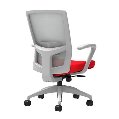 Brand new 💯 Union & Scale Task Chairs Union & Scale Workplace2.0™ Fabric Task Chair, Ruby Red, Adjustable Lumbar, Fixed Arms, Synchro-Tilt With Seat Slide (53533) ✔️ 4 Brand new 💯 Union & Scale Task Chairs Union & Scale Workplace2.0™ Fabric Task Chair, Ruby Red, Adjustable Lumbar, Fixed Arms, Synchro-Tilt With Seat Slide (53533) ✔️ - Image 2