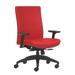 Flash Sale 🎁 Union & Scale Task Chairs Union & Scale Workplace2.0™ Task Chair Upholstered 2D, Adjustable Arms, Cherry Fabric, Synchro Tilt (54139) 👍