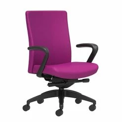 Outlet π Union & Scale Task Chairs Union & Scale Workplace2.0β’ Task Chair Upholstered, Fixed Arms, Amethyst Fabric, Synchro Tilt Seat Slide (54181) β