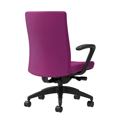 Outlet 🎉 Union & Scale Task Chairs Union & Scale Workplace2.0™ Task Chair Upholstered, Fixed Arms, Amethyst Fabric, Synchro Tilt Seat Slide (54181) ⌛ 4 Outlet 🎉 Union & Scale Task Chairs Union & Scale Workplace2.0™ Task Chair Upholstered, Fixed Arms, Amethyst Fabric, Synchro Tilt Seat Slide (54181) ⌛ - Image 2