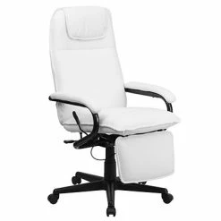 Best Sale 🎉 Executive/Managerial Chairs Flash Furniture High Back Leather Executive Reclining Office Chairs (BT70172WH) 🤩