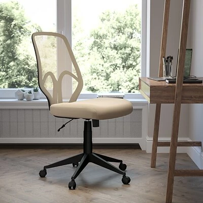 Hot Sale ๐ Office Chairs Flash Furniture Salerno Series Ergonomic Mesh Swivel High Back Office Chair, Light Brown (GOWY193ALTBN) ๐ 4 Hot Sale ๐ Office Chairs Flash Furniture Salerno Series Ergonomic Mesh Swivel High Back Office Chair, Light Brown (GOWY193ALTBN) ๐ - Image 2