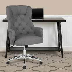 Budget 😍 Office Chairs Flash Furniture Chambord Fabric Swivel Home And Office High Back Chair, Light Gray (BT90557HLGYF) 🎁 -Office Chairs Online store unnamed file 4640