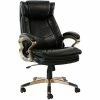 Best Pirce 🤩 Executive/Managerial Chairs Hanover Atlas Faux-Leather Swivel Executive Office Chair, Black, HOC0011 ❤️