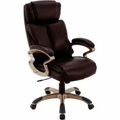 Top 10 ✨ Executive/Managerial Chairs Hanover Atlas Faux-Leather Swivel Executive Office Chair, Brown, HOC0010 🤩
