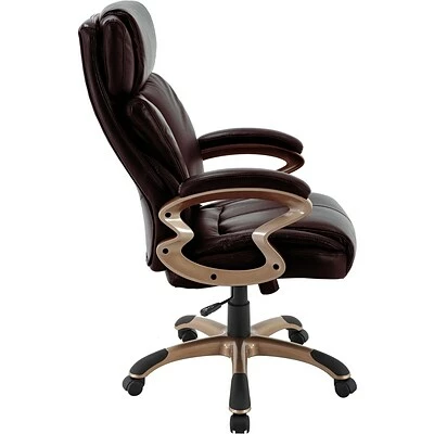 Top 10 ✨ Executive/Managerial Chairs Hanover Atlas Faux-Leather Swivel Executive Office Chair, Brown, HOC0010 🤩 4 Top 10 ✨ Executive/Managerial Chairs Hanover Atlas Faux-Leather Swivel Executive Office Chair, Brown, HOC0010 🤩 - Image 2