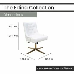 Best reviews of 😍 Executive/Managerial Chairs Hanover Edina Faux Leather Adjustable Gas Lift Tufted Office Chair, White, HOC0016 😉 -Office Chairs Online store unnamed file 4677