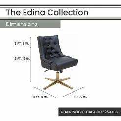 Best Pirce ✔️ Executive/Managerial Chairs Hanover Edina Tufted Faux Leather Adjustable Gas Lift Seating Office Chair, Black, HOC0017 🌟 -Office Chairs Online store unnamed file 4687