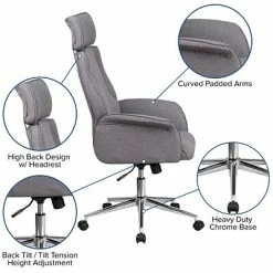 Buy 🎁 Executive/Managerial Chairs Flash Furniture High Back Fabric Executive Swivel Office Chair, Gray (CHCX0944HGY) 🛒 -Office Chairs Online store unnamed file 4694