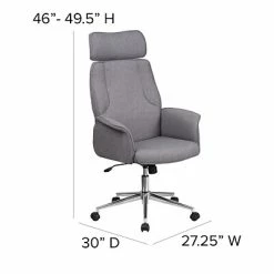 Buy 🎁 Executive/Managerial Chairs Flash Furniture High Back Fabric Executive Swivel Office Chair, Gray (CHCX0944HGY) 🛒 -Office Chairs Online store unnamed file 4695