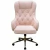 Deals 🎁 Executive/Managerial Chairs Hanover Savannah High Back Polyester Swivel Adjustable Gas Lift Seating Office Chair, Pink, HOC0018 🤩