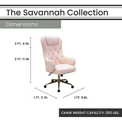 Deals ๐ Executive/Managerial Chairs Hanover Savannah High Back Polyester Swivel Adjustable Gas Lift Seating Office Chair, Pink, HOC0018 ๐คฉ 4 Deals ๐ Executive/Managerial Chairs Hanover Savannah High Back Polyester Swivel Adjustable Gas Lift Seating Office Chair, Pink, HOC0018 ๐คฉ - Image 2