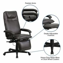 Hot Sale 🌟 Executive/Managerial Chairs Flash Furniture High-Back Ergonomic Leather Executive Office Chair, Brown (BT70172BN) ✨ -Office Chairs Online store unnamed file 4745