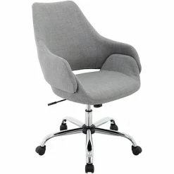 Best Pirce 😉 Executive/Managerial Chairs Hanover Everson Fabric Swivel Gas Lift Office Chair, Gray, HOC0003 😉
